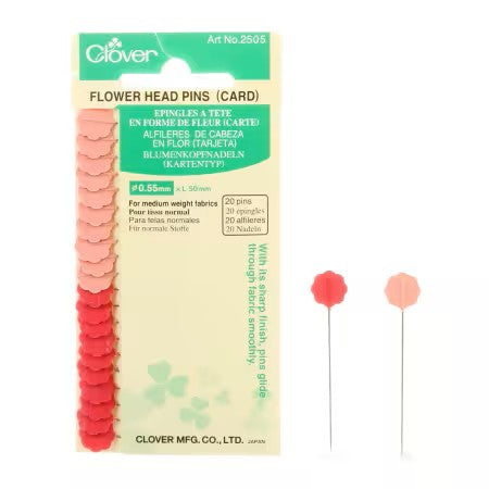 Flower Head Pin - BOHIN - Size 32, 2 inch, 20 count, 2 colours
