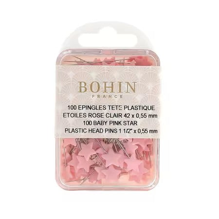 Pins with Plastic Star Head - BOHIN - 100 count