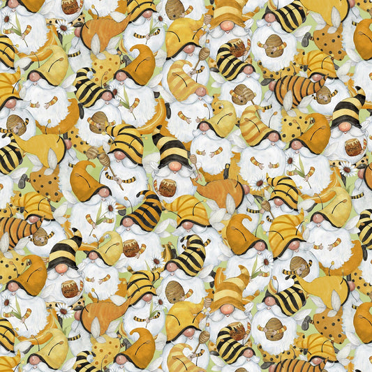 Buzzin' With My Gnome-iezz "Green Packed Gnomes" by Susan Winget for Wilmington