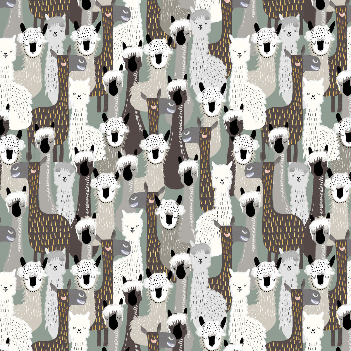 "GREY" Highland NAture Walk Collection bu Alson Woodside for BLANK Quilting, 100% Cotton Fabri