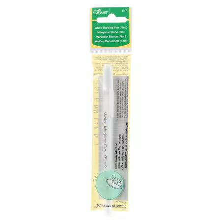 CLOVER Water Soluble or Iron Off Marking Pen "WHITE"