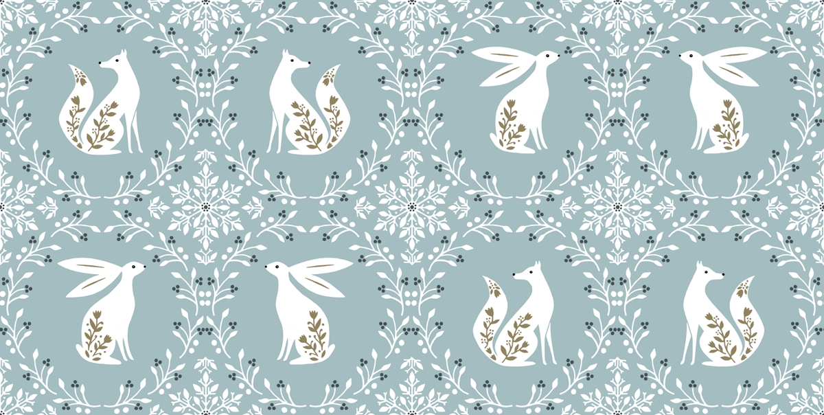 "ANIMALS & WREATHS" Starlit Hollow Christmas Collection by Mia Presley