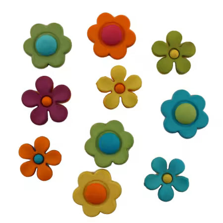 Backyard Blooms Button Bag by Buttons Galore & More