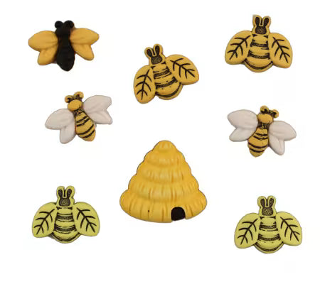 Buzzin Around Buttons by Buttons Galore : Bee Themed