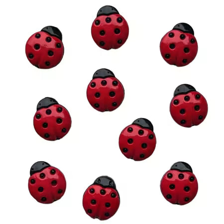Ladybug Shank Buttons by Buttons Galore