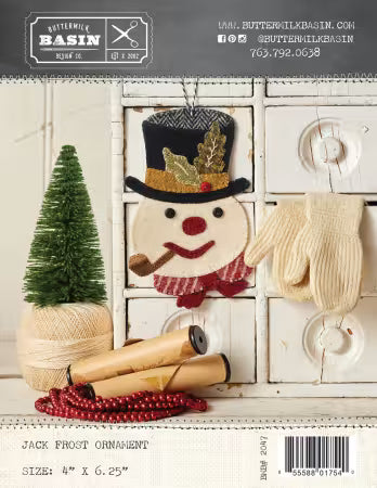 Jack Frost Ornament Wool Applique Pattern by Buttermilk Basin