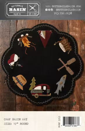 Camp Basin Mat - Wool Applique Pattern by Buttermilk Basin