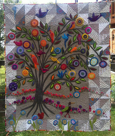 "Birdsville" Quilt, Wool Applique Pattern, Wendy Williams Flying Fish Australia