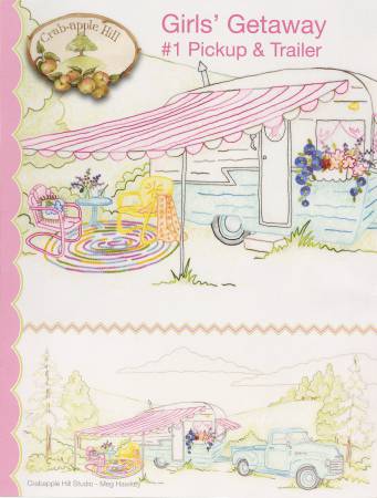 "GIRL'S GETAWAY" Quilt Pattern, Embroidery Blocks, Fabric Painting by Crabapple Hill Studios
