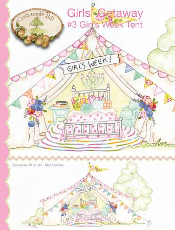 "GIRL'S GETAWAY" Quilt Pattern, Embroidery Blocks, Fabric Painting by Crabapple Hill Studios