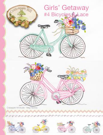 "GIRL'S GETAWAY" Quilt Pattern, Embroidery Blocks, Fabric Painting by Crabapple Hill Studios