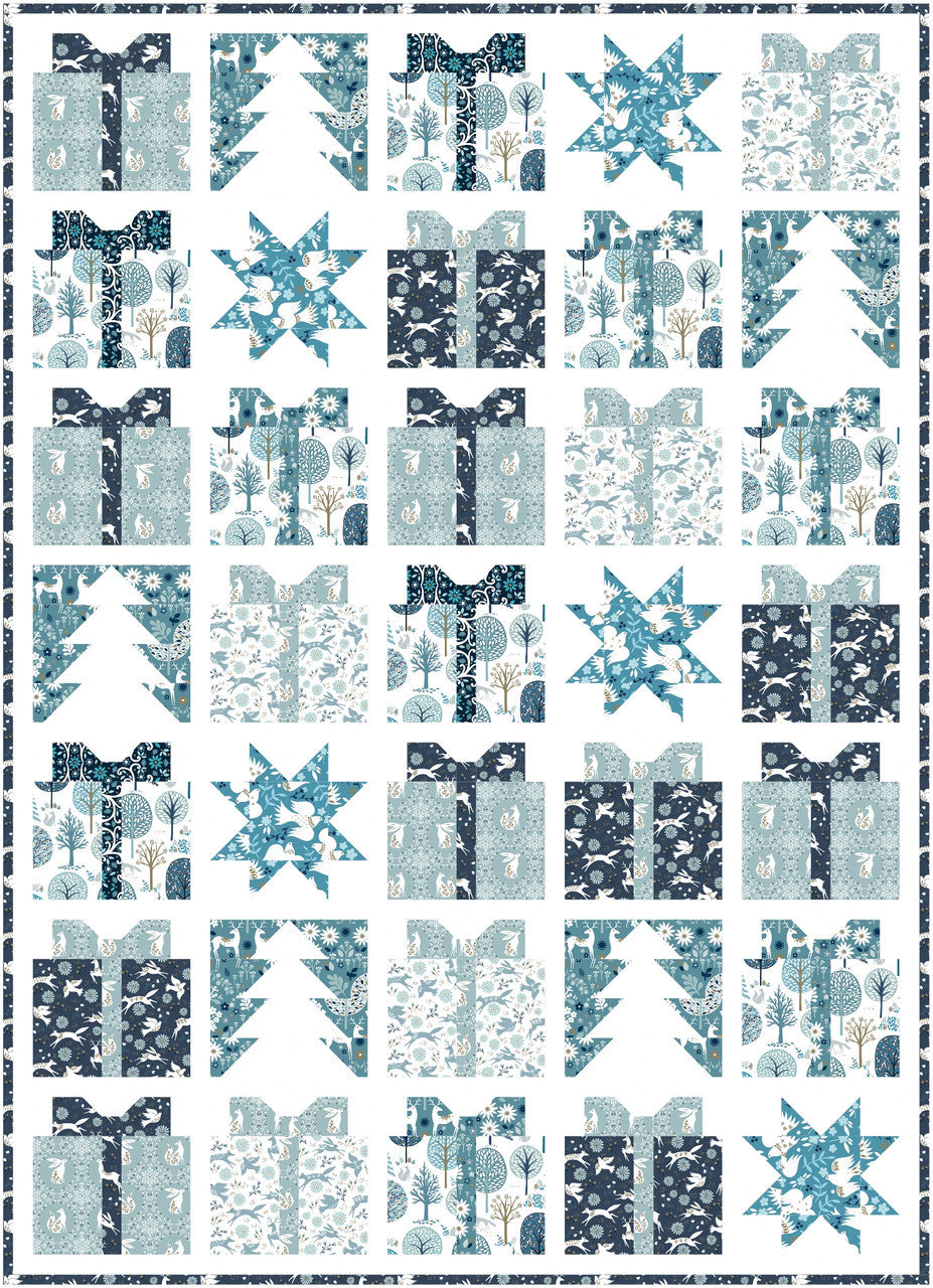 "COOL BLUE CHRISTMAS" Quilt Pattern by Coach House Designs