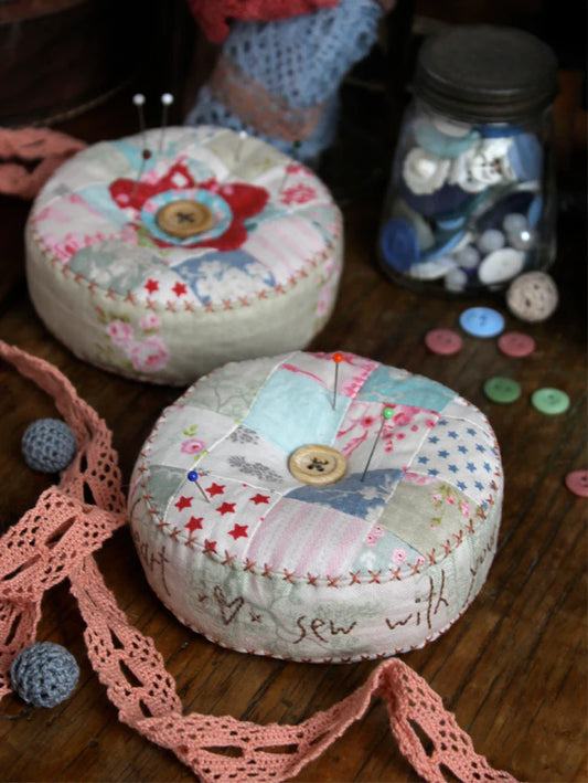 "Heart and Soul Pincushion" Pattern, Hatched and Patched
