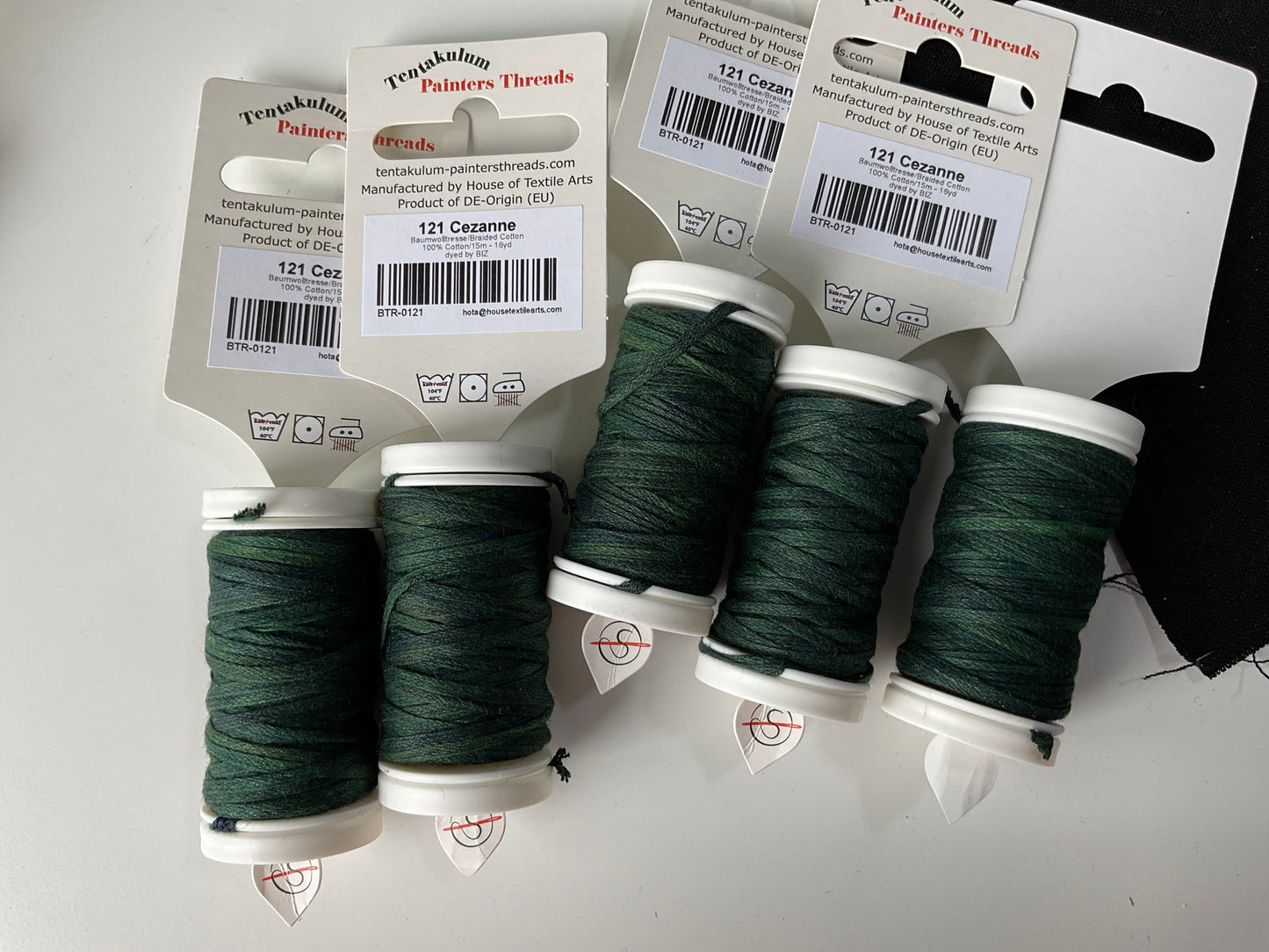 CEZANNE - Braided Cotton Ribbon / Floss by Tentakulum Painters Threads