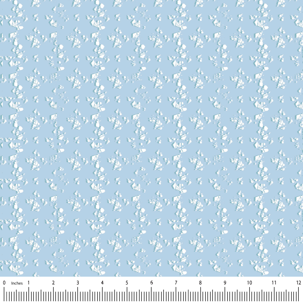 Fractal Shower (BLUE) - Polar Kingdom Collection by Mia Presley Designs, 100% Cotton