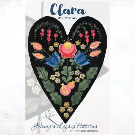Clara Wool Applique Pattern by Granny's Legacy Patterns
