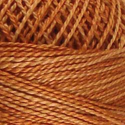 H206 - Washed Orange, Valdani Perle Cotton 8, Variegated