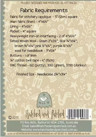 Little Flower Needlebook Pattern by Hatched and Patched