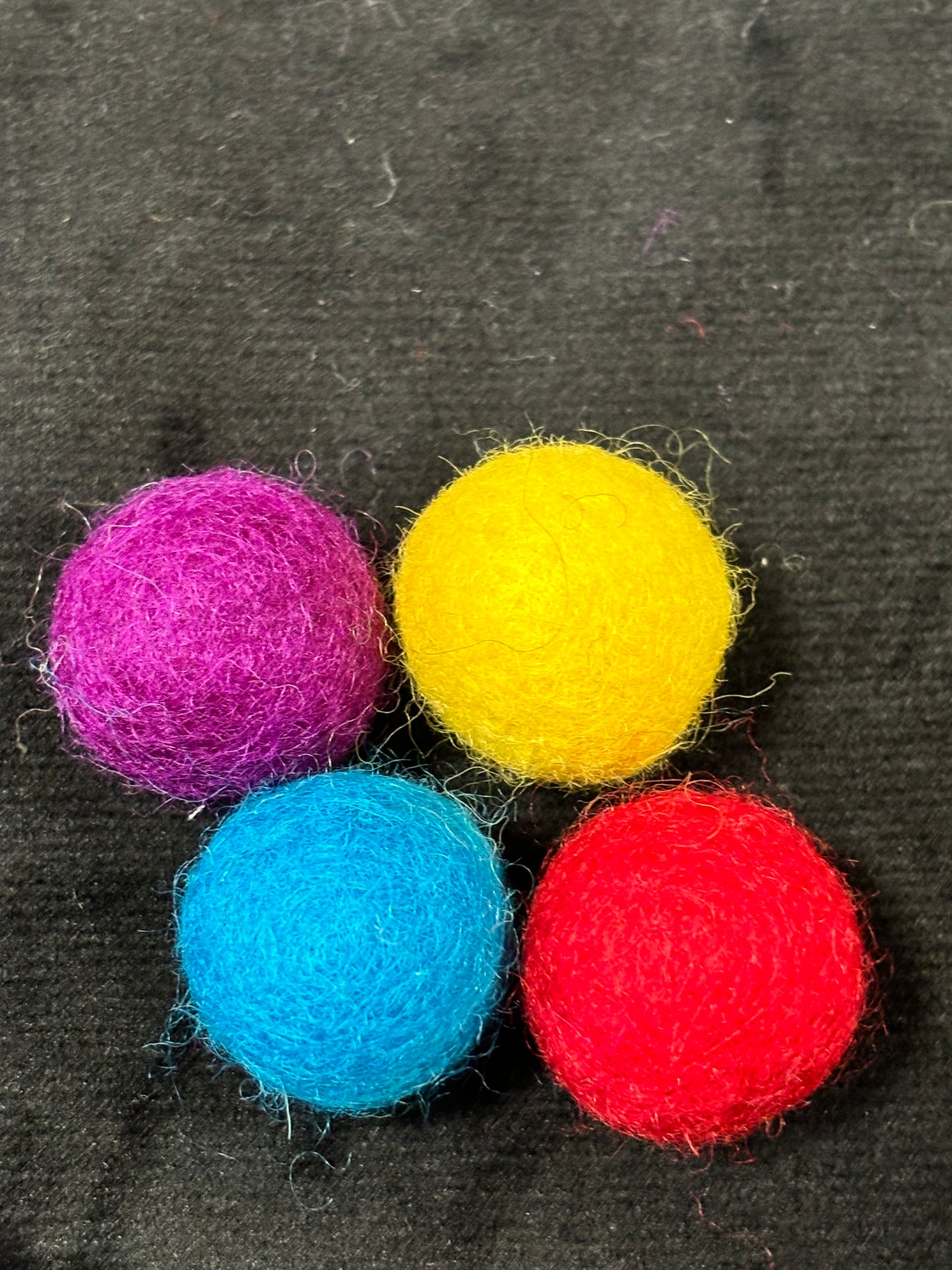 "MULTI COLOUR #1", Wool Felt Balls, 100% New Zealand Wool, Handmade in Nepal