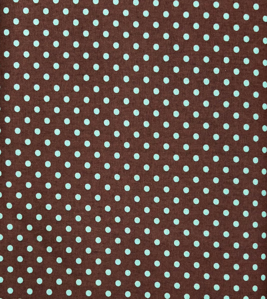SEVENBERRY Japan - Brown w/ Teal Polka Dots