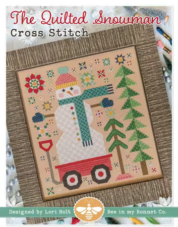 The Quilted Snowman Cross Stitch Pattern by Lori Holt for Its Sew Emma
