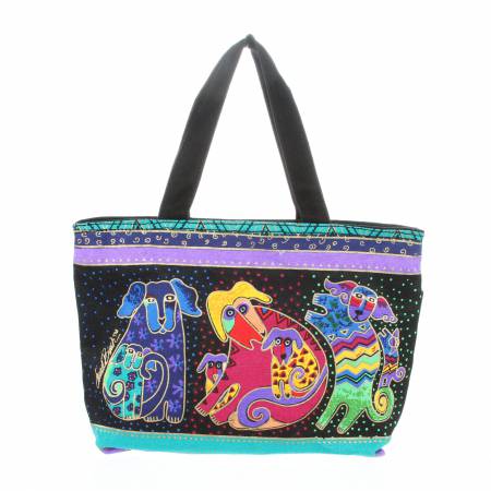 "SMALL TOTE: DOGS & DOGGIES" by Laurel Burch