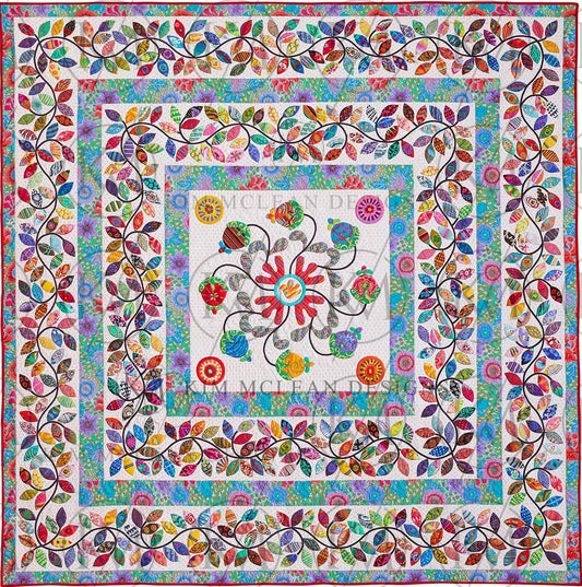 "NOT QUITE a THOUSAND LEAVES", Quilt Pattern by Kim McLean