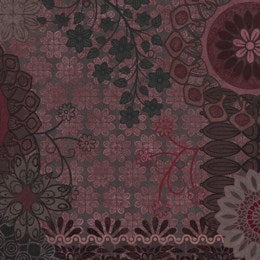 OPERETTA "Patchwork" Black Maroon Item #MAS11000-JM by Maywood