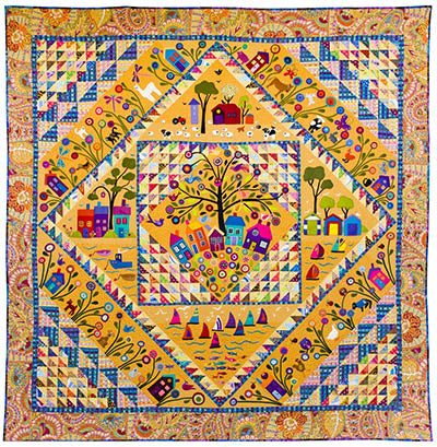 "My Place or Yours" Wool Applique Quilt Pattern, Wendy Williams Flying Fish Australia