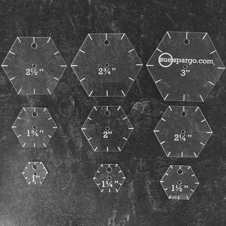 Hexagon Templates, Hexagon Easy, Sue Spargo Creative Stitching Tools