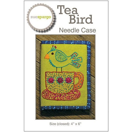 "TEA BIRD NEEDLE CASE" KIT by Sue Spargo