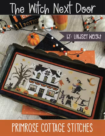 "THE WITCH NEXT DOOR" Counted Cross Stitch Pattern, Primrose Cottage