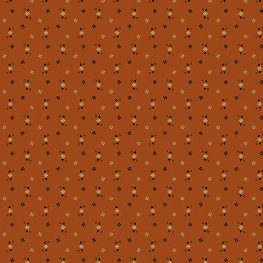 "TRIANGLE - DOTS in CHEDDAR", CHEDDAR & COAL III, Marcus Fabrics, 100% Cotton