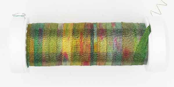 100% Fine Silk Ribbon, Hand Dyed by Tentakulum Painters Threads in GAUGUIN