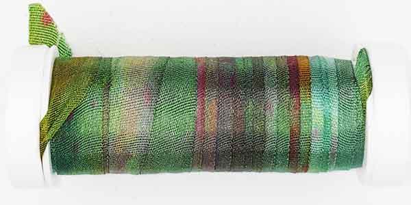 100% Fine Silk Ribbon, Hand Dyed by Tentakulum Painters Threads in GAUGUIN