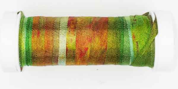 100% Fine Silk Ribbon, Hand Dyed by Tentakulum Painters Threads in BOUCHER