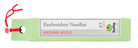 TULIP Embroidery Needles, Sharp Tip, Size 3, HIROSHIMA NEEDLES