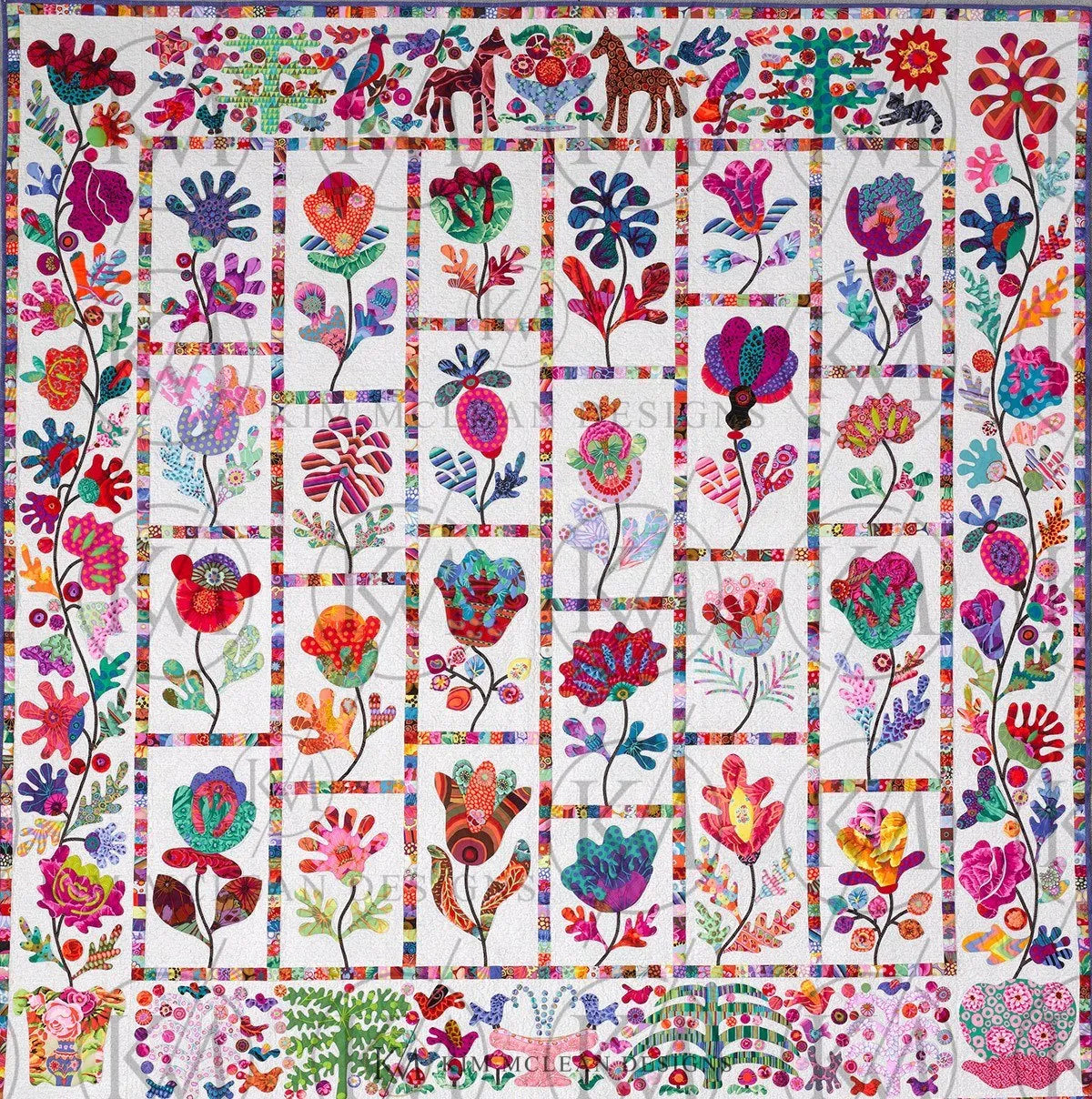 "THE FLOWER GARDEN", Quilt Pattern Designed by Kim McLean