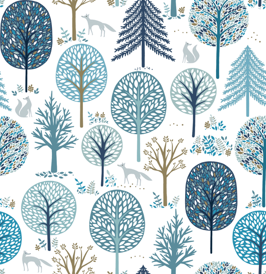 "WINTER FOX FLORAL" Starlit Hollow Christmas Collection by Mia Presley Designs