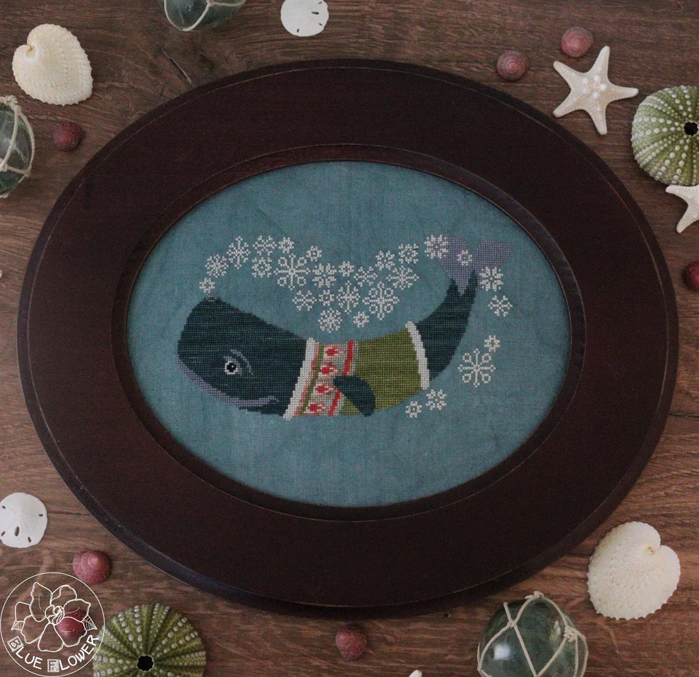 WINTER WHALE Counted Cross Stitch Pattern :: Designed by The Blue Flower