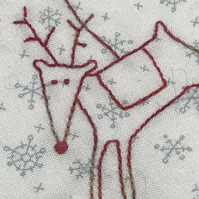 "Christmas Garland Table Runner", Hatched and Patched