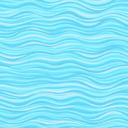 "Light Aqua Wave with Metallics" - Laurel Burch Basics Collection by Laurel Burch for CLOTHWORKS