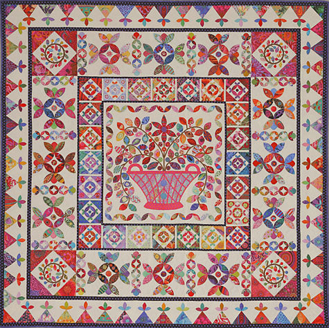 "FLOWER BASKET MEDALLION" Quilt Pattern Designed by Kim McLean