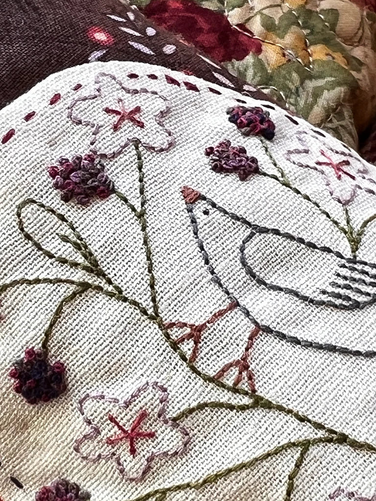 Bird In The Blackberries - Sewing Roll Pattern by Hatched and Patched