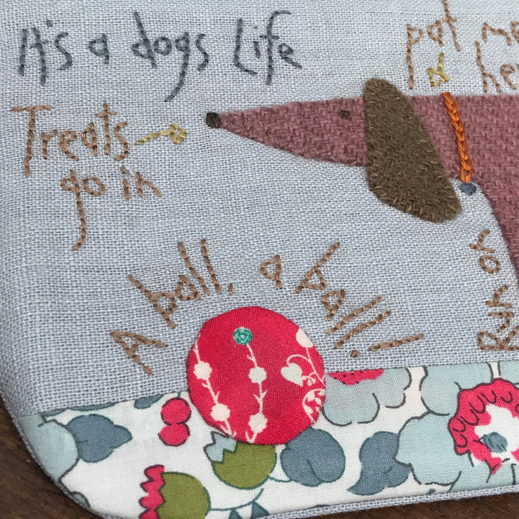 "A Dog's Life Pencil Case" Pattern, Hatched and Patched