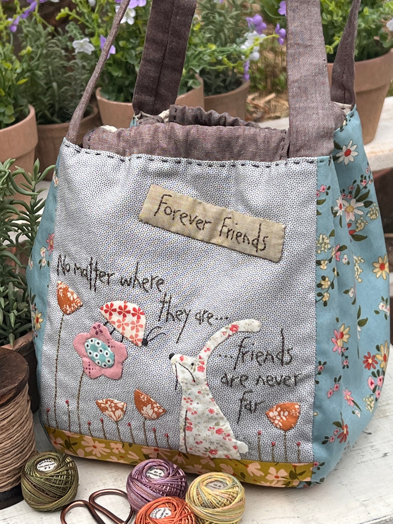 "Friendship Drawstring Bag Pattern", Designed by Hatched and Patched