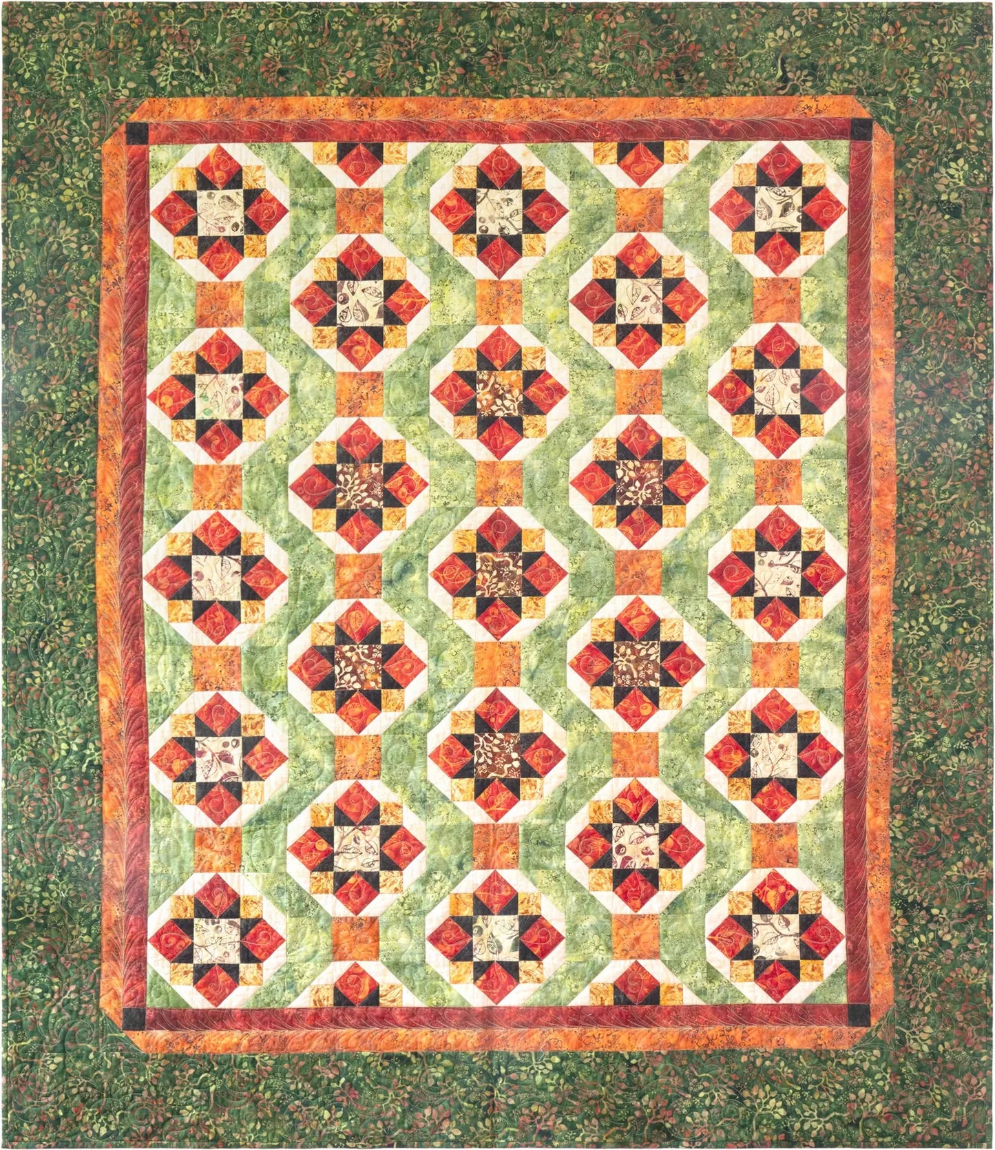 "Harvest Hues" by Carla Alexiuk for Island Batiks, Companion pattern for Studio 180 Small Square2 & Tuck Trimmer 1