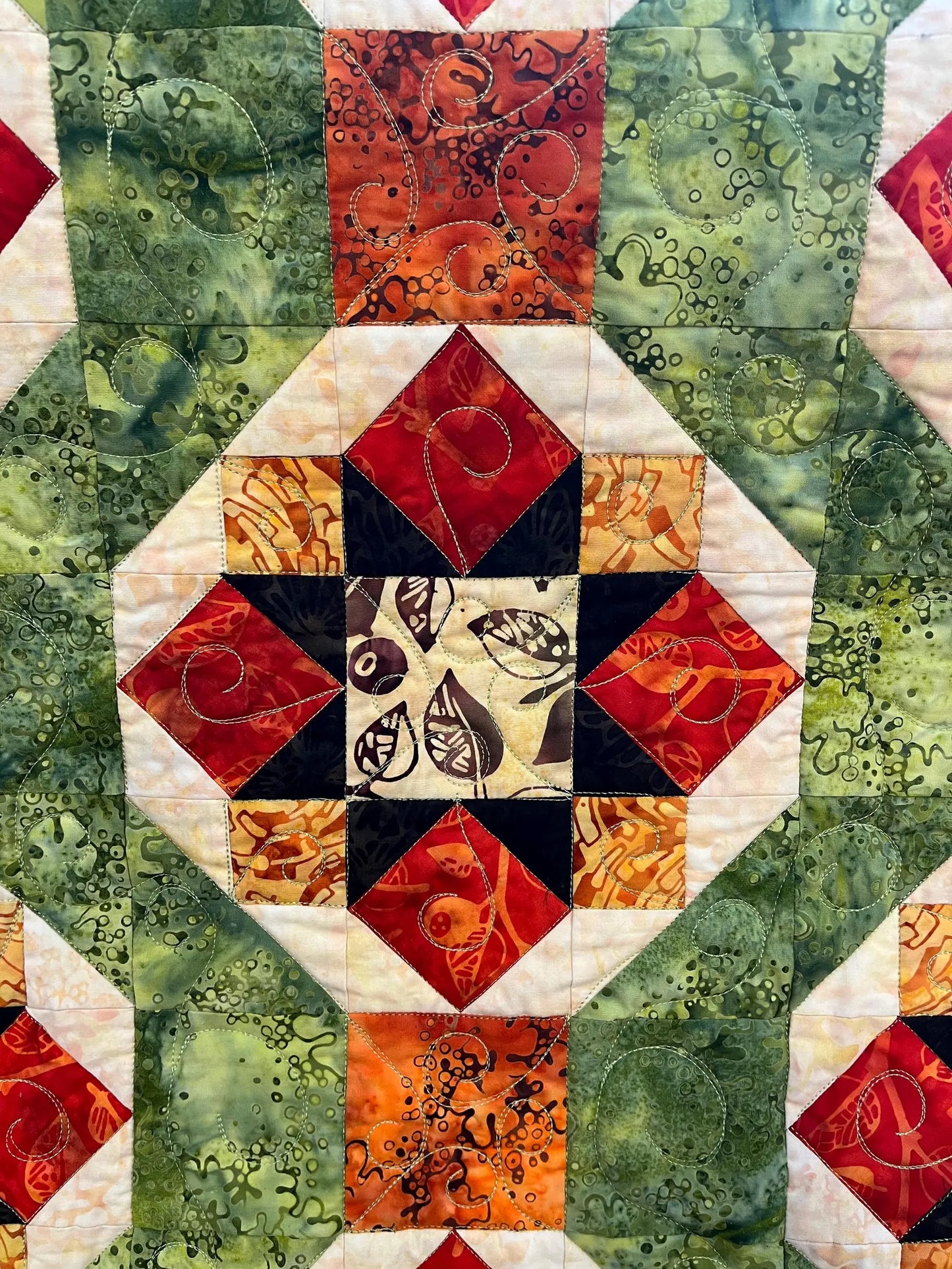 "Harvest Hues" by Carla Alexiuk for Island Batiks, Companion pattern for Studio 180 Small Square2 & Tuck Trimmer 1