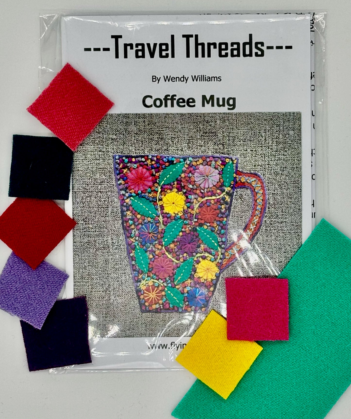 Travel Threads - Coffee Mug Applique Pattern & Bundles - The Needle & Thread Emporium