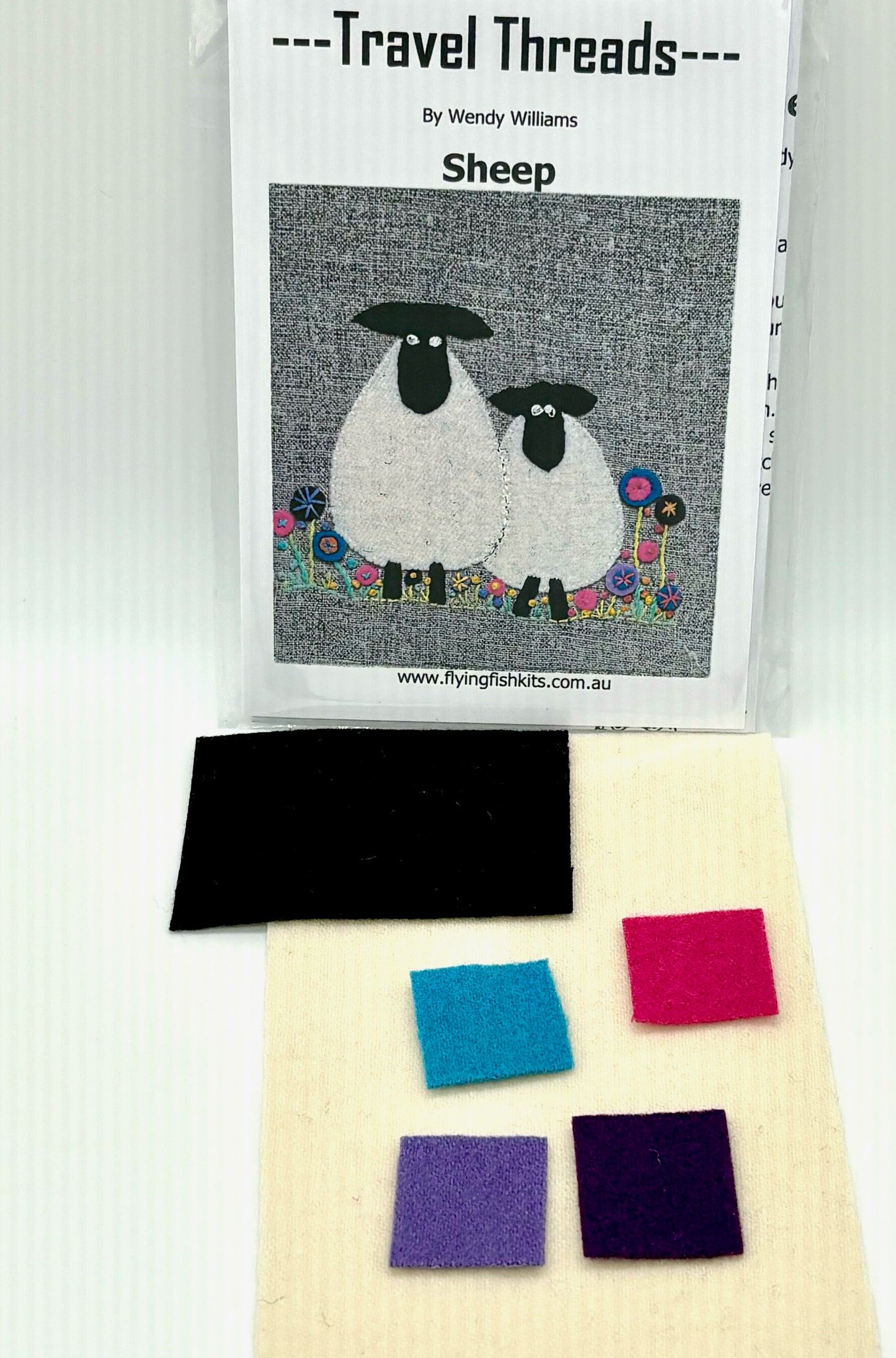 Travel Threads - Sheep Applique Pattern & Bundles - The Needle & Thread Emporium